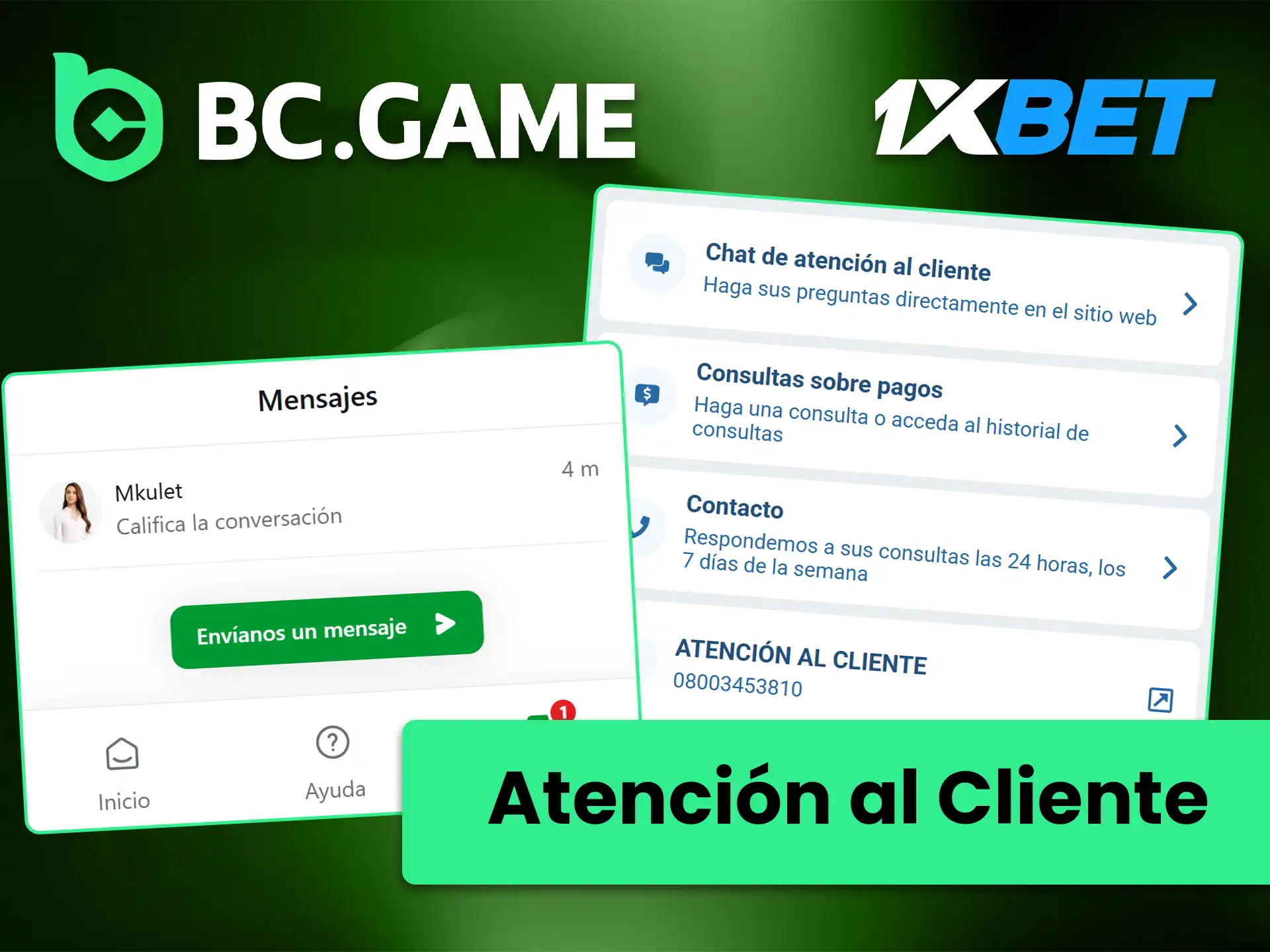 Descubre las opiniones de los usuarios sobre la atención al cliente de BC Game y Betsson.