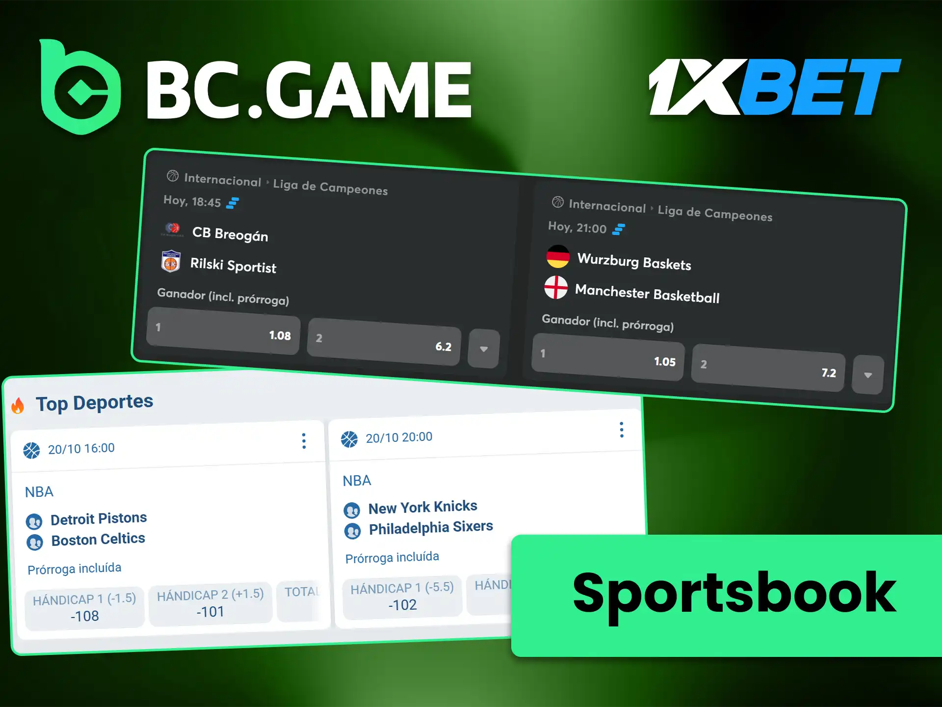 Lea sobre las mejores categorías de apuestas deportivas en BC Game y Betsson.