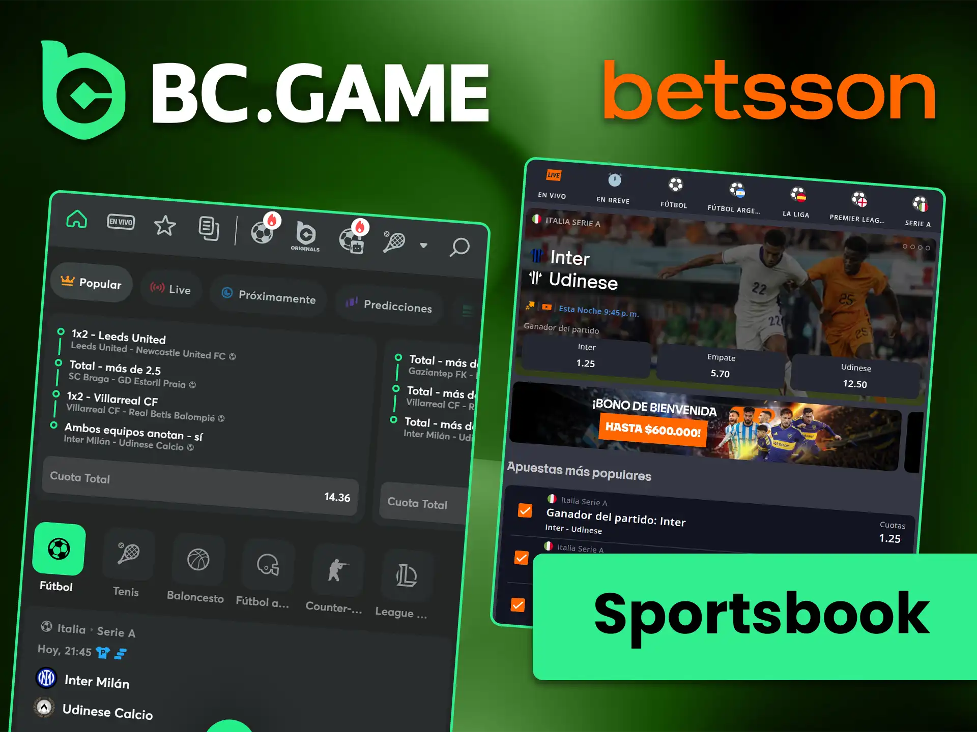 Analiza las opciones de apuestas en BC Game o Betsson.