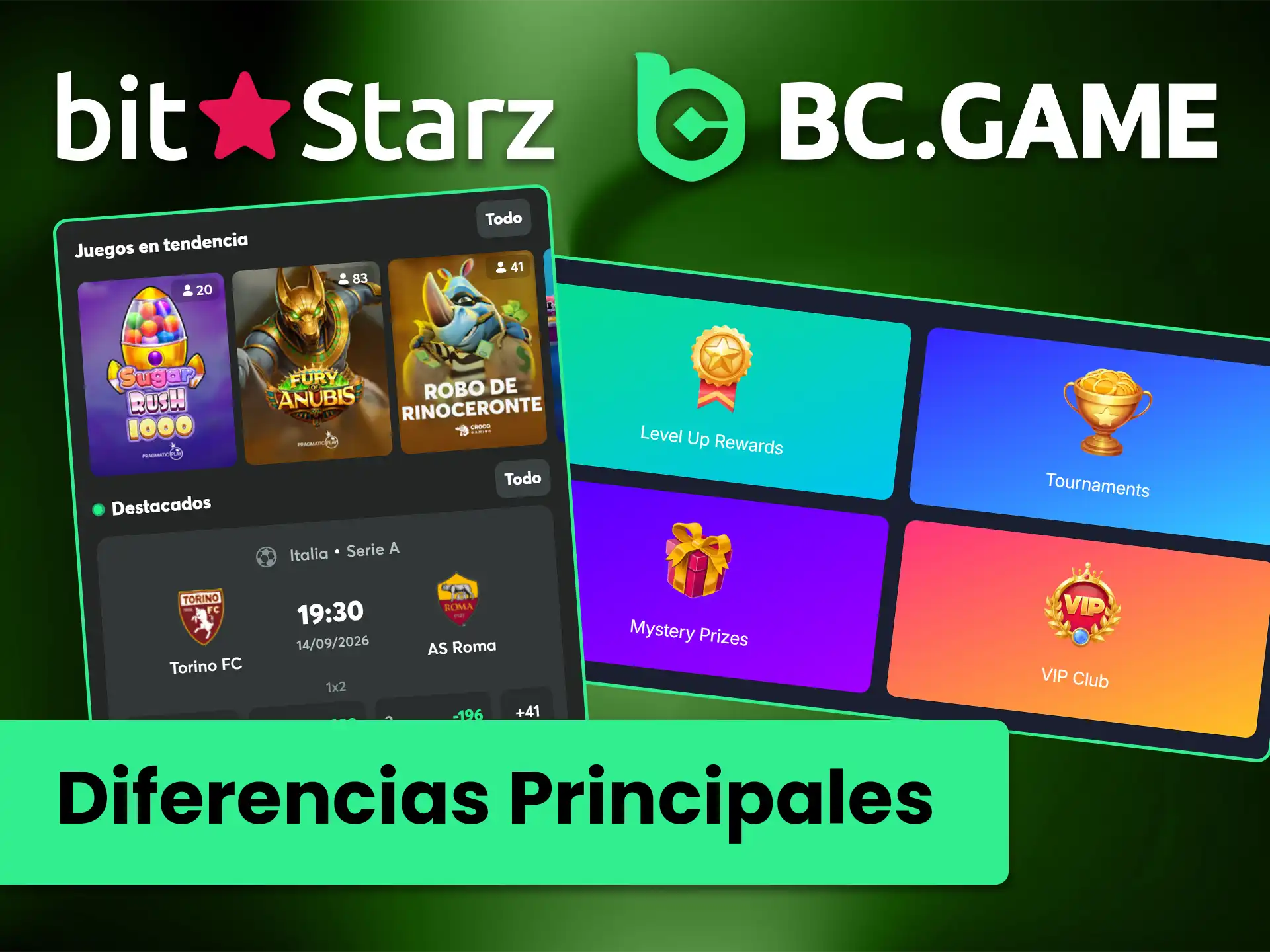 Descubre todas las ventajas de BC Game y Bitstarz.