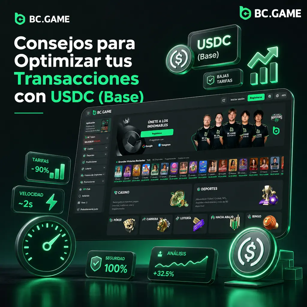 Consejos para optimizar transacciones con USDC en red Base y evitar errores al depositar o retirar fondos en BC.Game