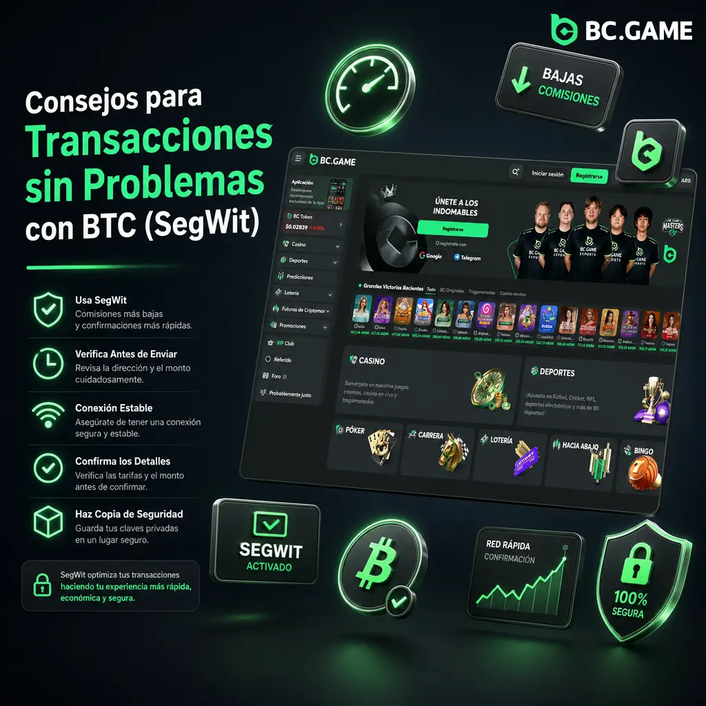 Consejos para transacciones seguras con BTC SegWit: verificá la dirección, respetá montos y límites, y guardá el hash de la operación