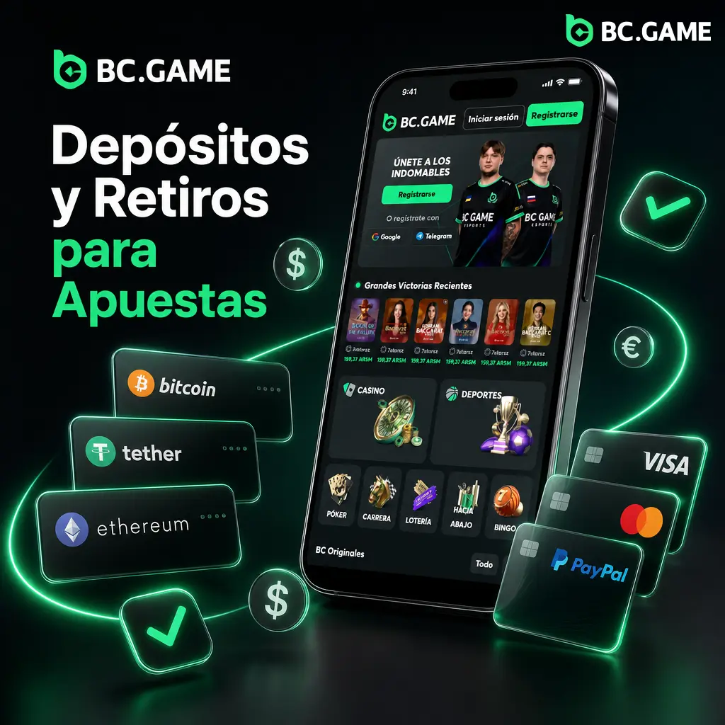 Depósitos y retiros en BC.Game con USDT, Bitcoin, Litecoin, Mercado Pago, Lemon Cash y AstroPay para usuarios en Argentina