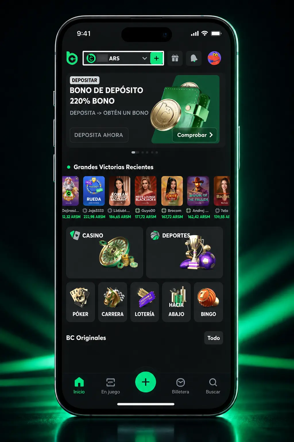 Pasos para depositar ETH (ERC20) en BC.Game: generar dirección, verificar red y acreditar saldo automáticamente.