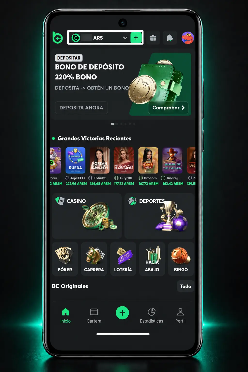 Pasos para depositar con Naranja X en BC.Game y acreditar saldo de forma instantánea desde la app o el sitio.