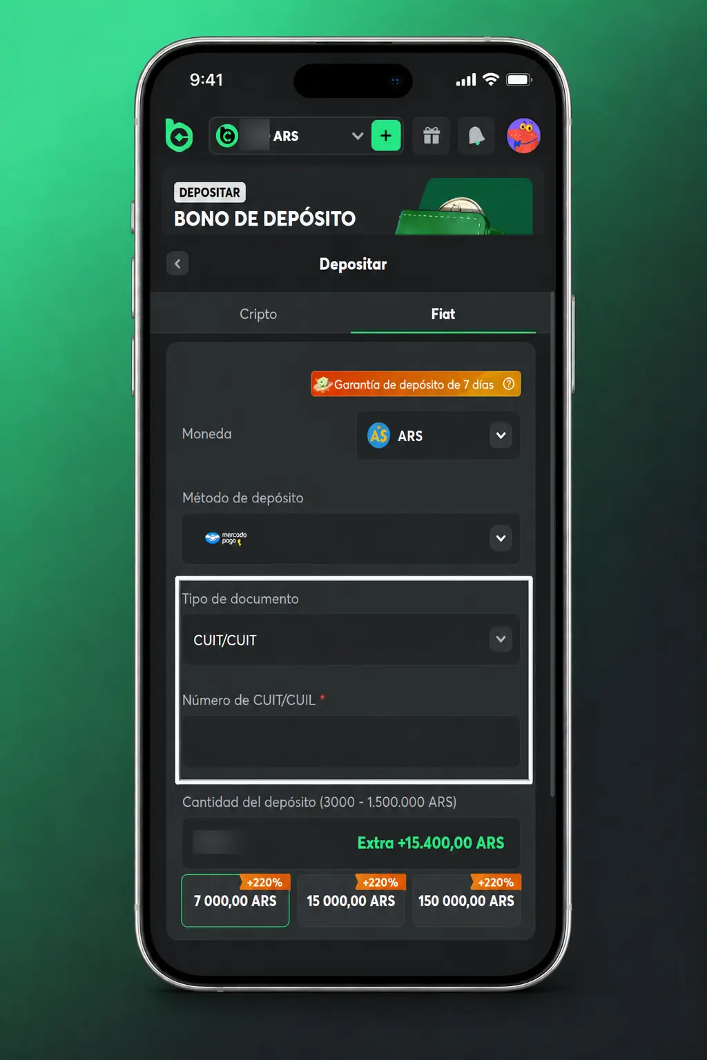 Pasos para depositar en BC.Game desde Argentina: elegí método de pago, ingresá el monto y confirmá la transacción.