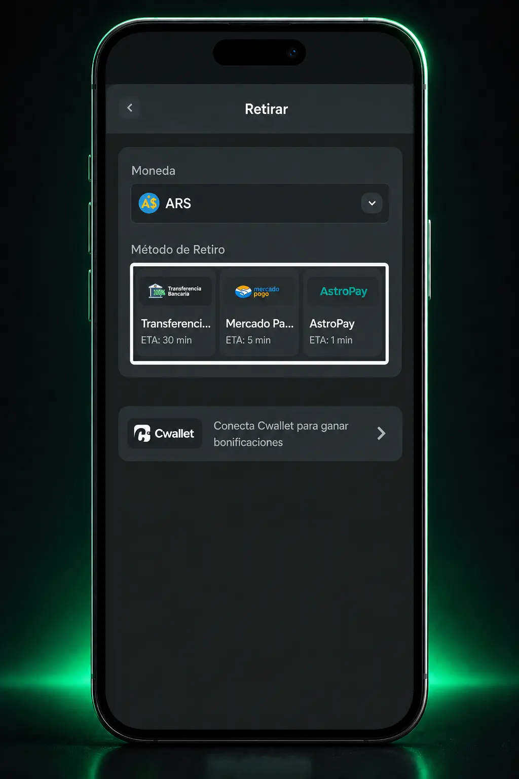 Pasos para retirar ganancias con BNA+ desde BC.Game: verificación KYC, monto y confirmación de CVU o alias.