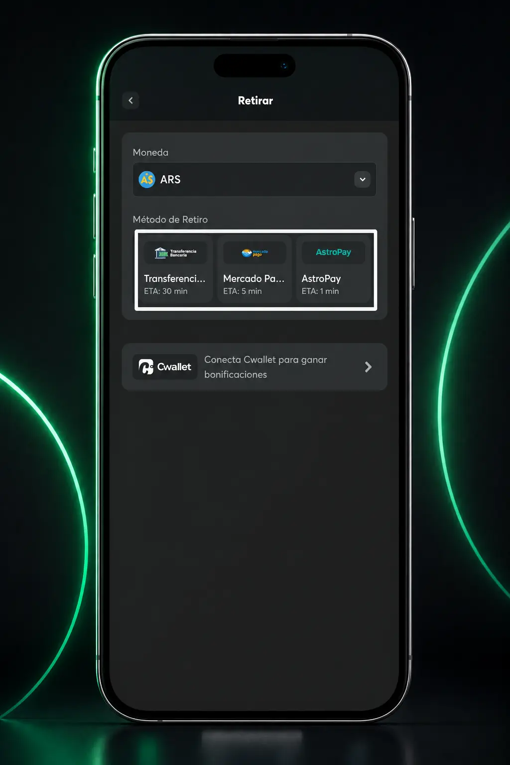 Pasos para retirar ganancias con AstroPay desde BC.Game: verificación KYC, monto mínimo y tiempo de acreditación en 24 horas.