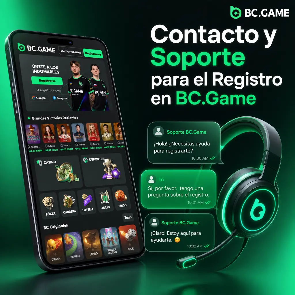 Soporte de BC.Game 24/7 en Argentina: chat en vivo, correo, Telegram y centro de ayuda para registro y verificación.