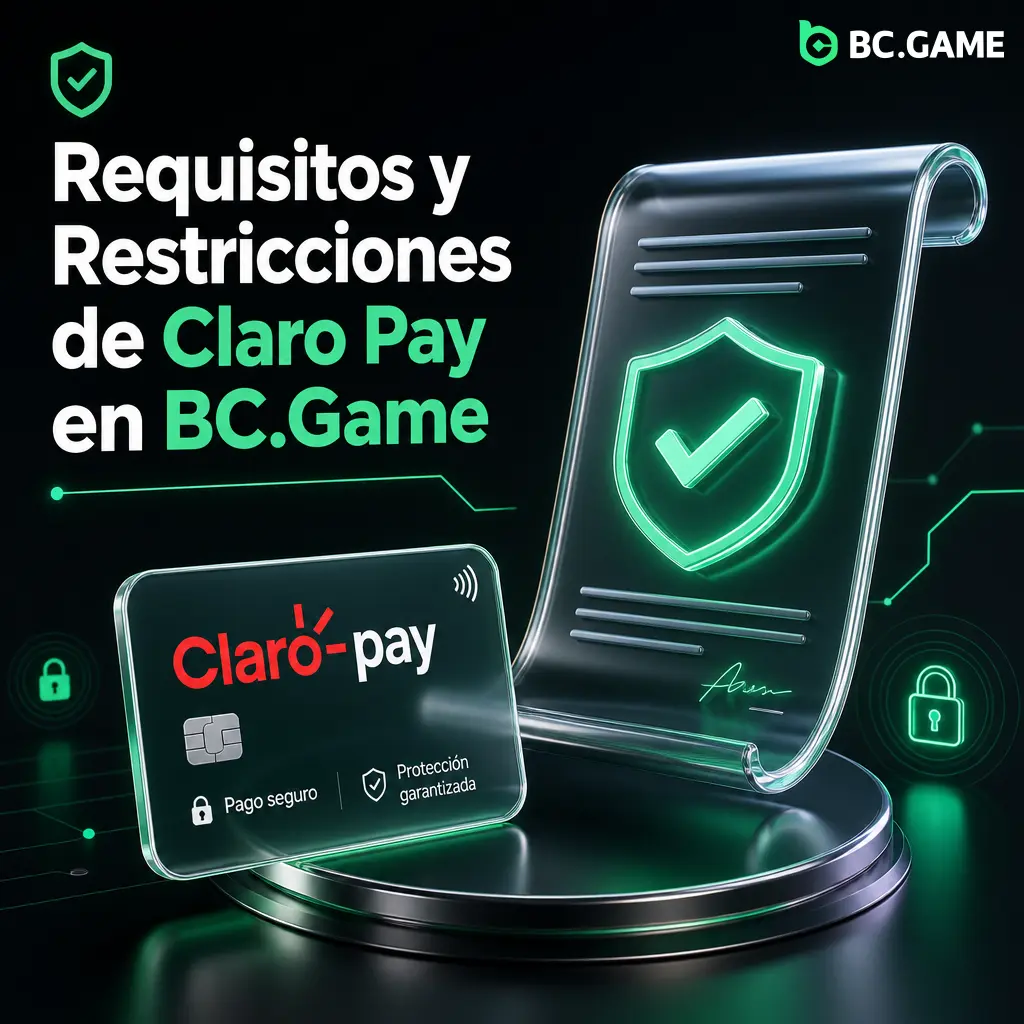 Requisitos de Claro Pay en BC.Game: KYC, titularidad coincidente y rollover cumplido antes de retirar fondos.