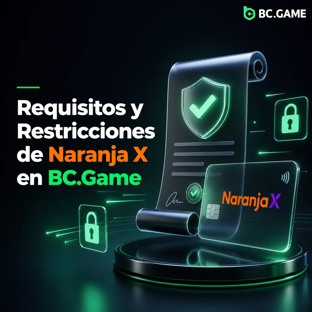 Requisitos de BC.Game para retiros con Naranja X: KYC, titularidad de cuenta, rollover cumplido y monto mínimo ARS 5.000.